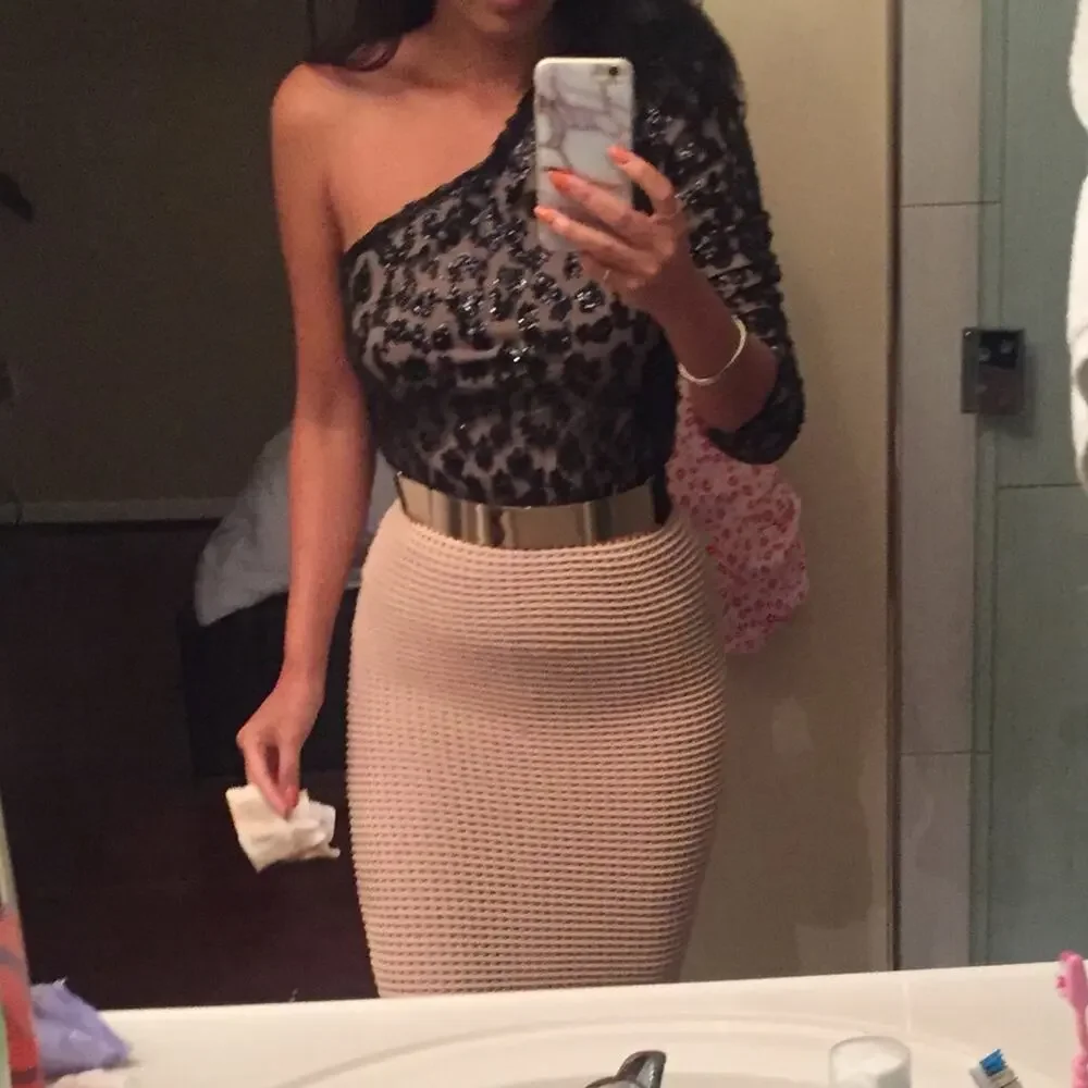 HERA collection Nude Midi Skirt